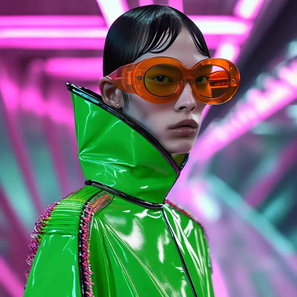 Prompt: Balenciaga cyber punk look