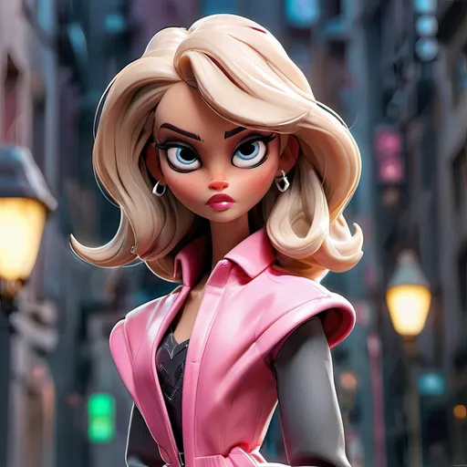 Prompt: Barbie wearing Balenciaga 
