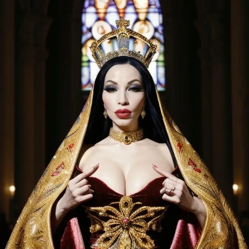 Prompt: Amanda Lepore as the new pope