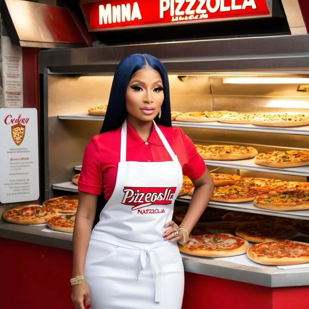 Prompt: Nicki Minaj as a pizzaiola in Naples