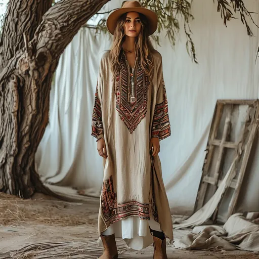 Prompt: Caftan and boots with long leg