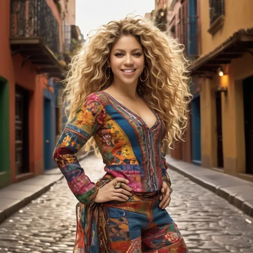Prompt: Shakira wearing Desigual 