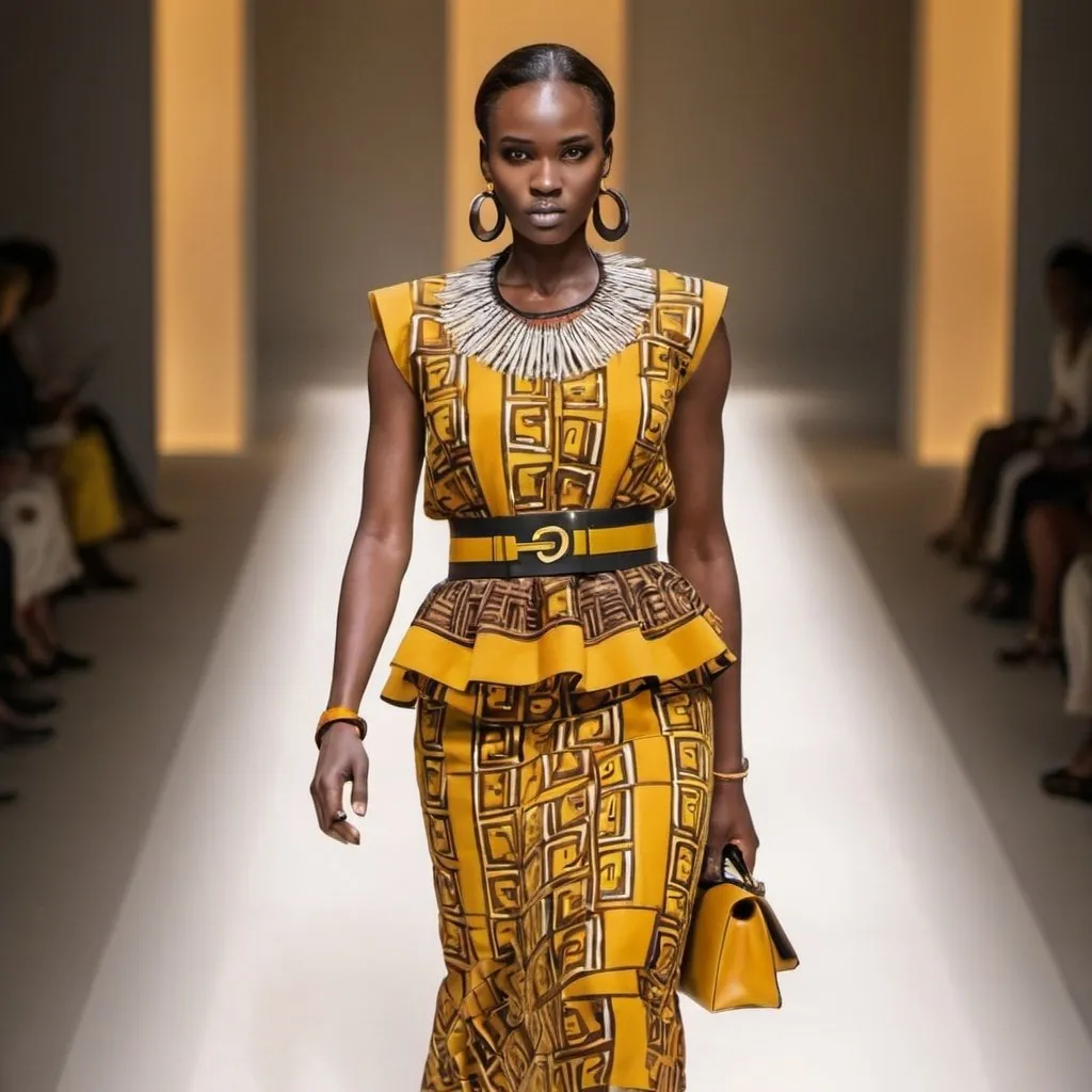 Prompt: African Fendi look