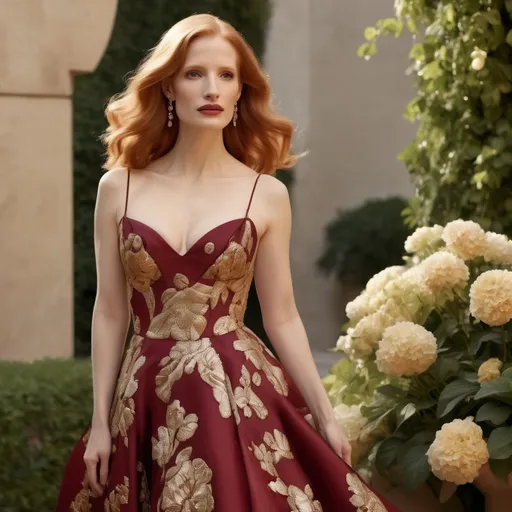 Prompt: Jessica Chastain wearing Fendi