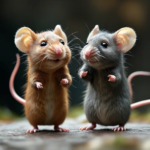 Prompt: two rats pointing at each other like the spiderman meme 