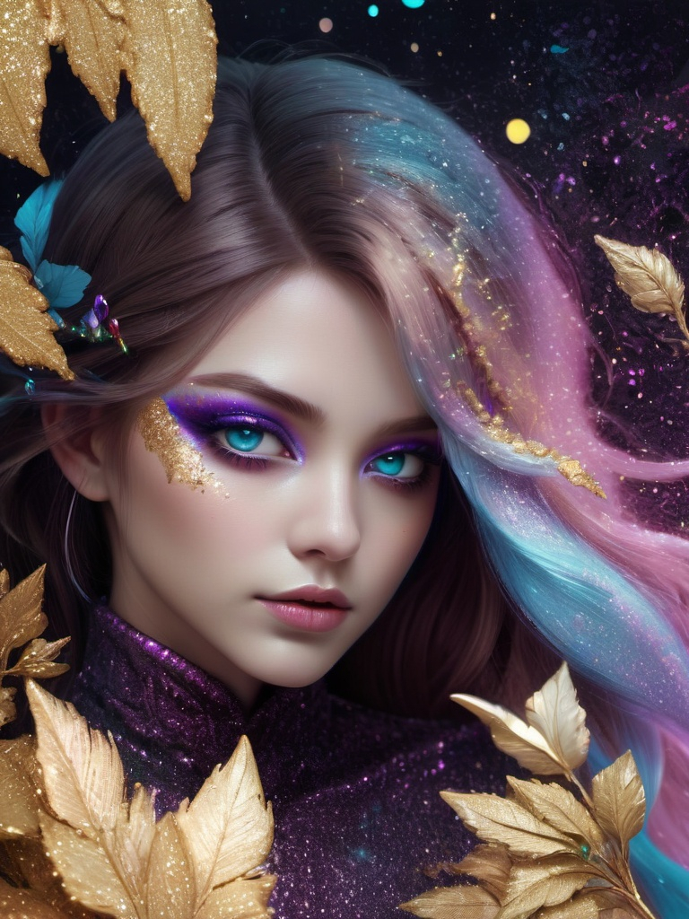 Prompt: glitter eyes. professional portrait, detailed matte painting, deep color, fantastical, intricate detail, splash screen, complementary colors, fantasy concept art,