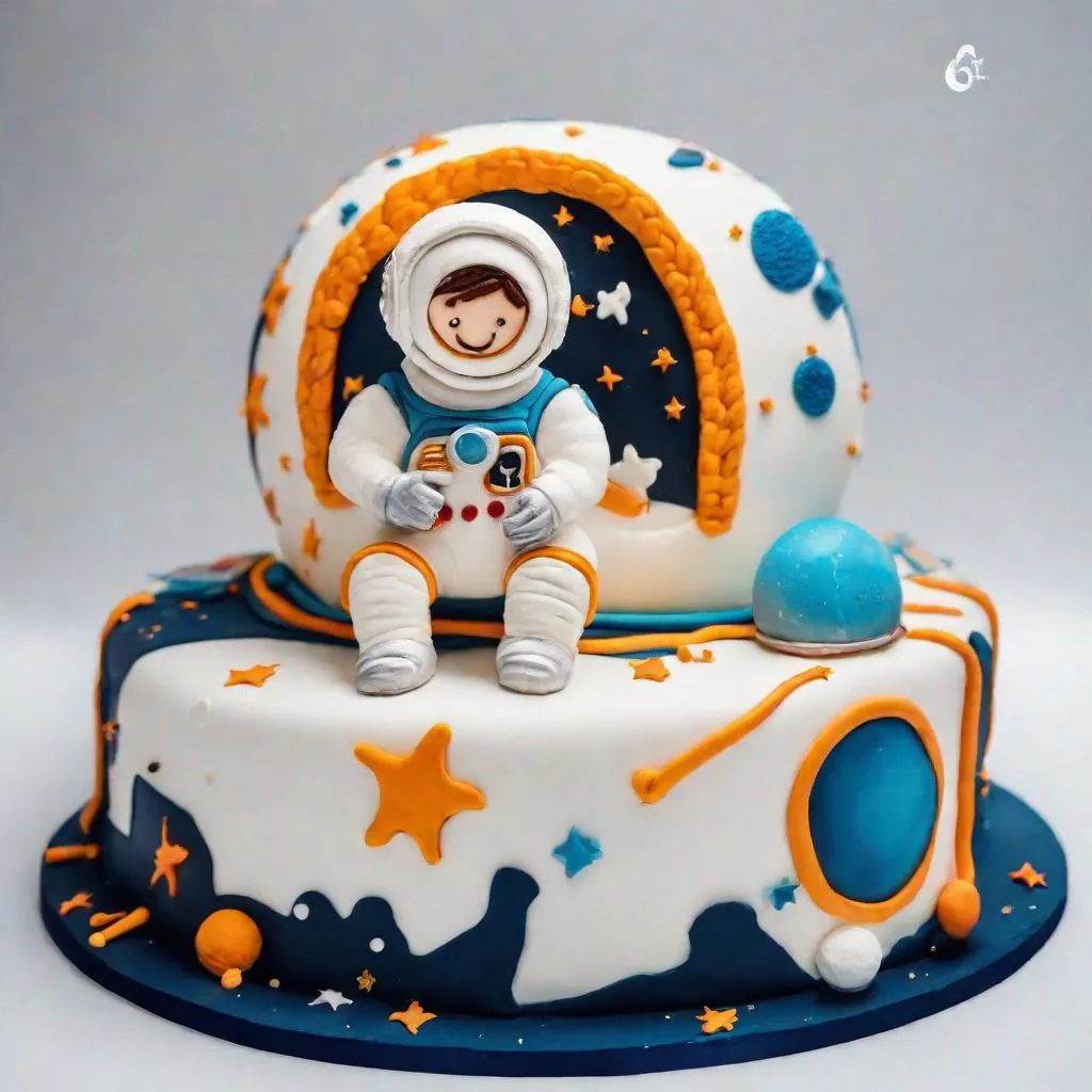 Outer Space Astronaut Boy Theme Cake Topper | Rosie's Posh Parties