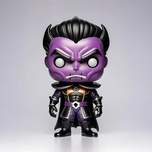 Prompt: Funko pop villain figurine, made of plastic, product studio shot, on a white background, diffused lighting, centered
