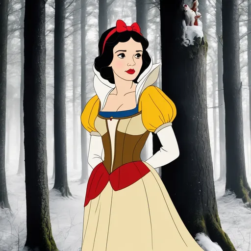 Prompt: snow white in the forest