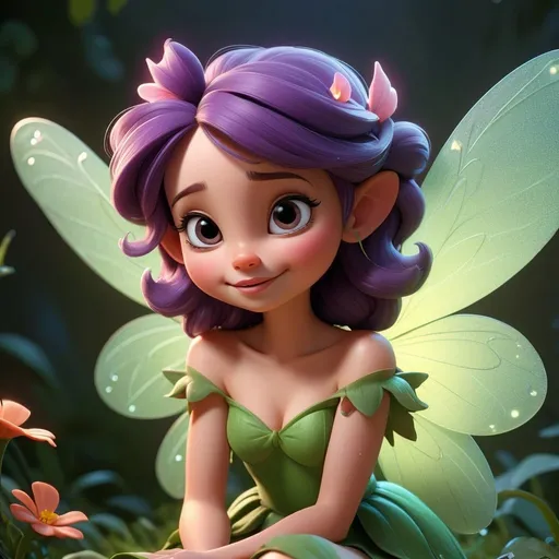 Prompt: Disney-style illustration of a cute fairy, octane render
