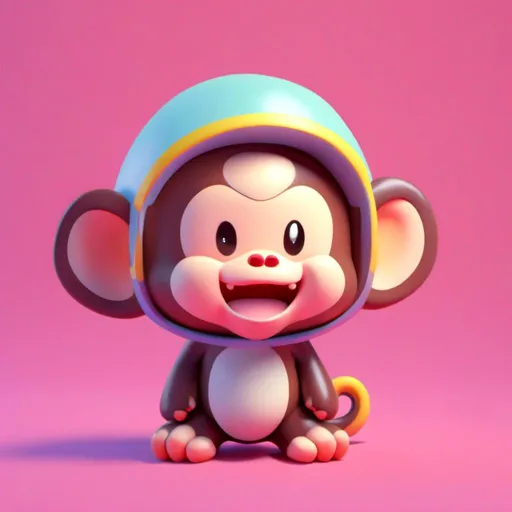 Prompt: <mymodel> a monkey kawaii 3d Render