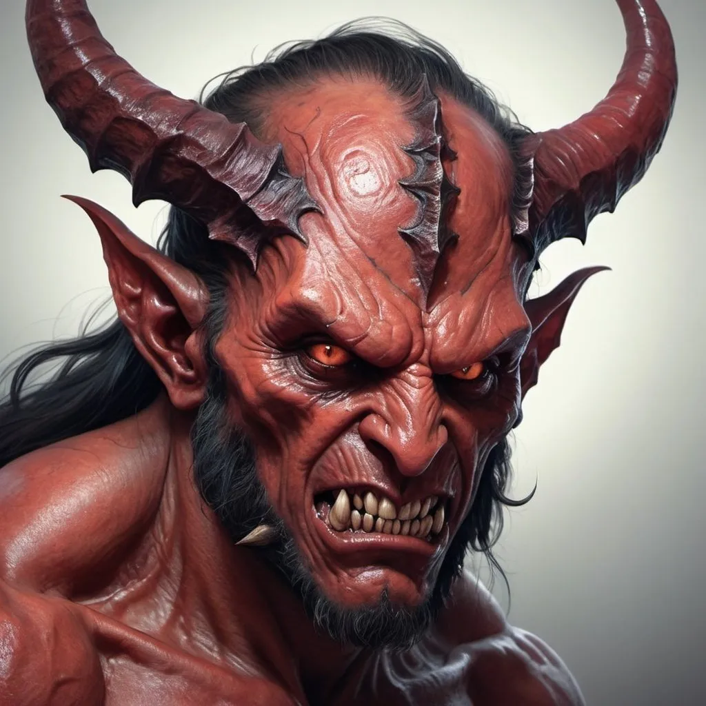 Prompt: a hyper-realistic demon, fantasy character art, illustration