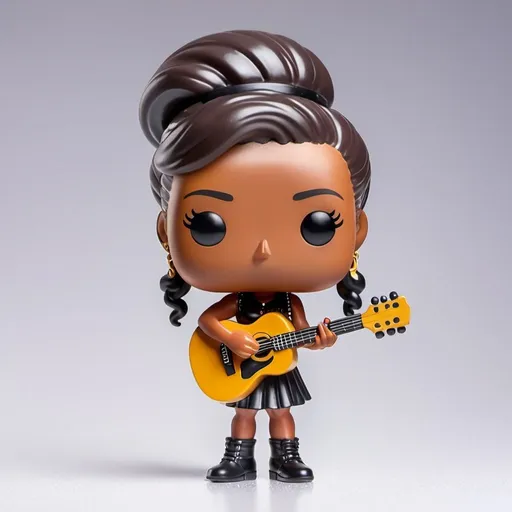 Prompt: Funko pop female musician figurine, made of plastic, product studio shot, on a white background, diffused lighting, centered
