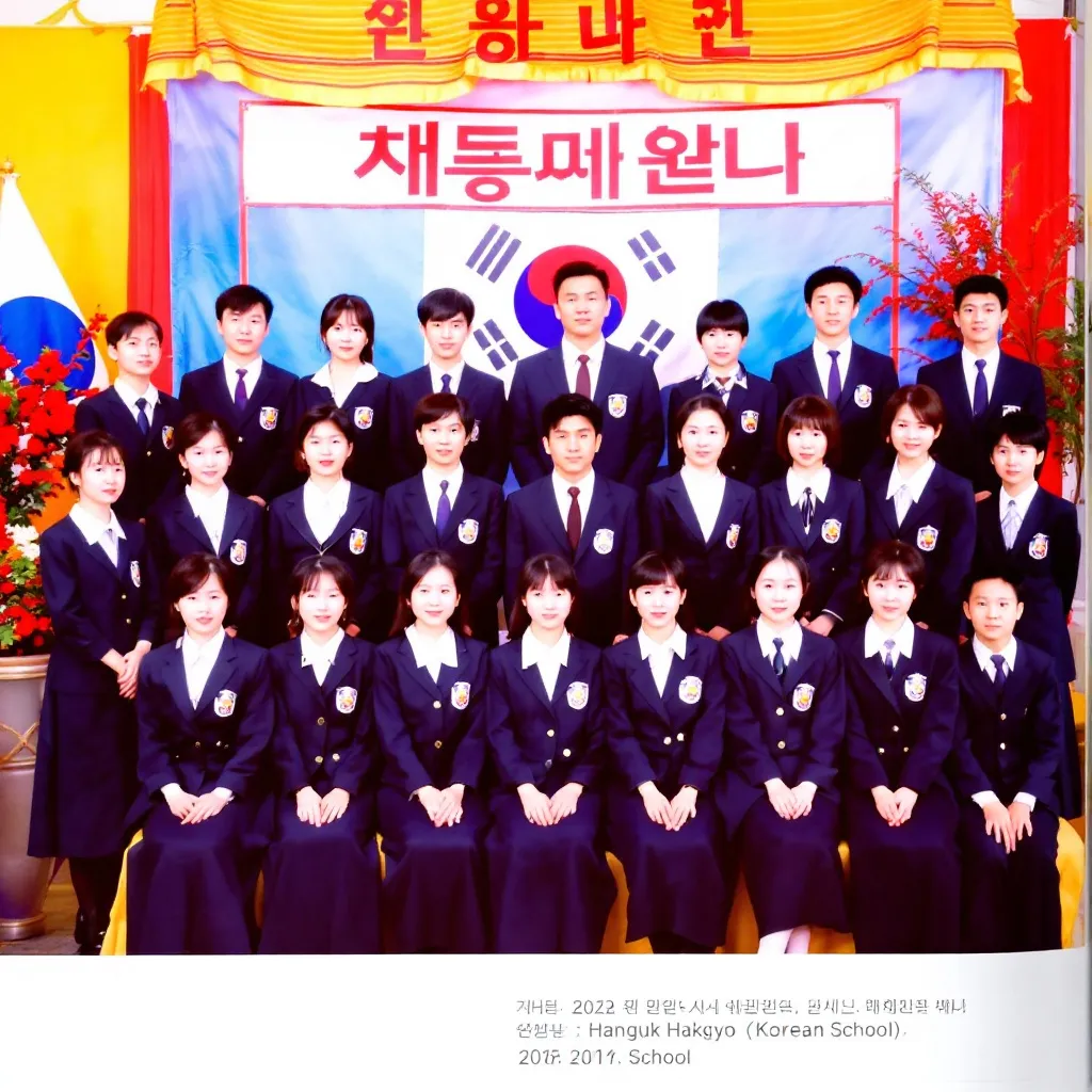 Prompt: id korean school uniform, yearbook korean school use korean uniform