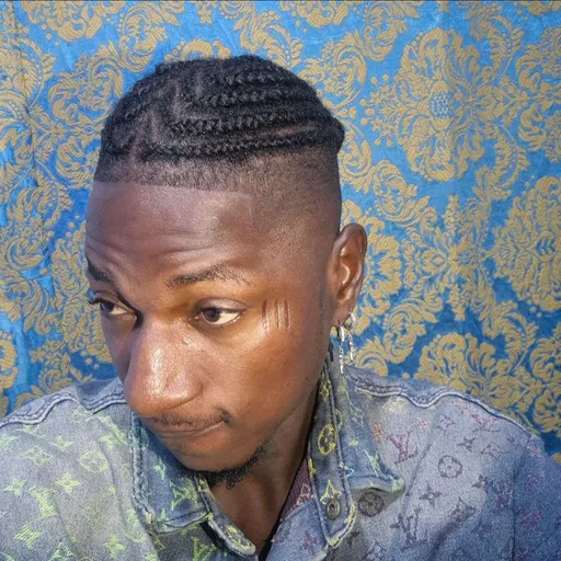 Prompt: 20 Hair braids idea | cornrow Braids Hairstyles for Man ALi Boubacar