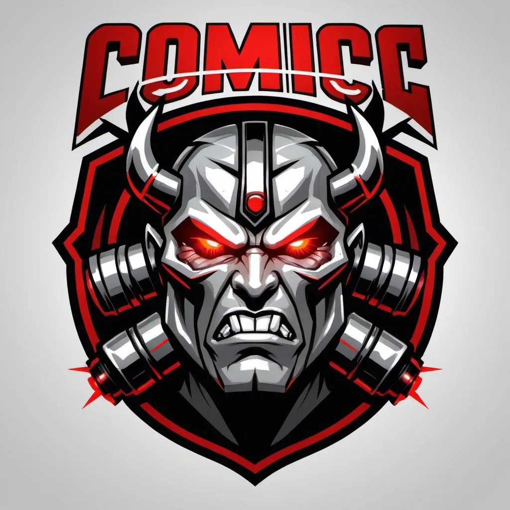 Prompt: Logo for a team called Comic Legion.
Fierce muscular men with red laser eyes
