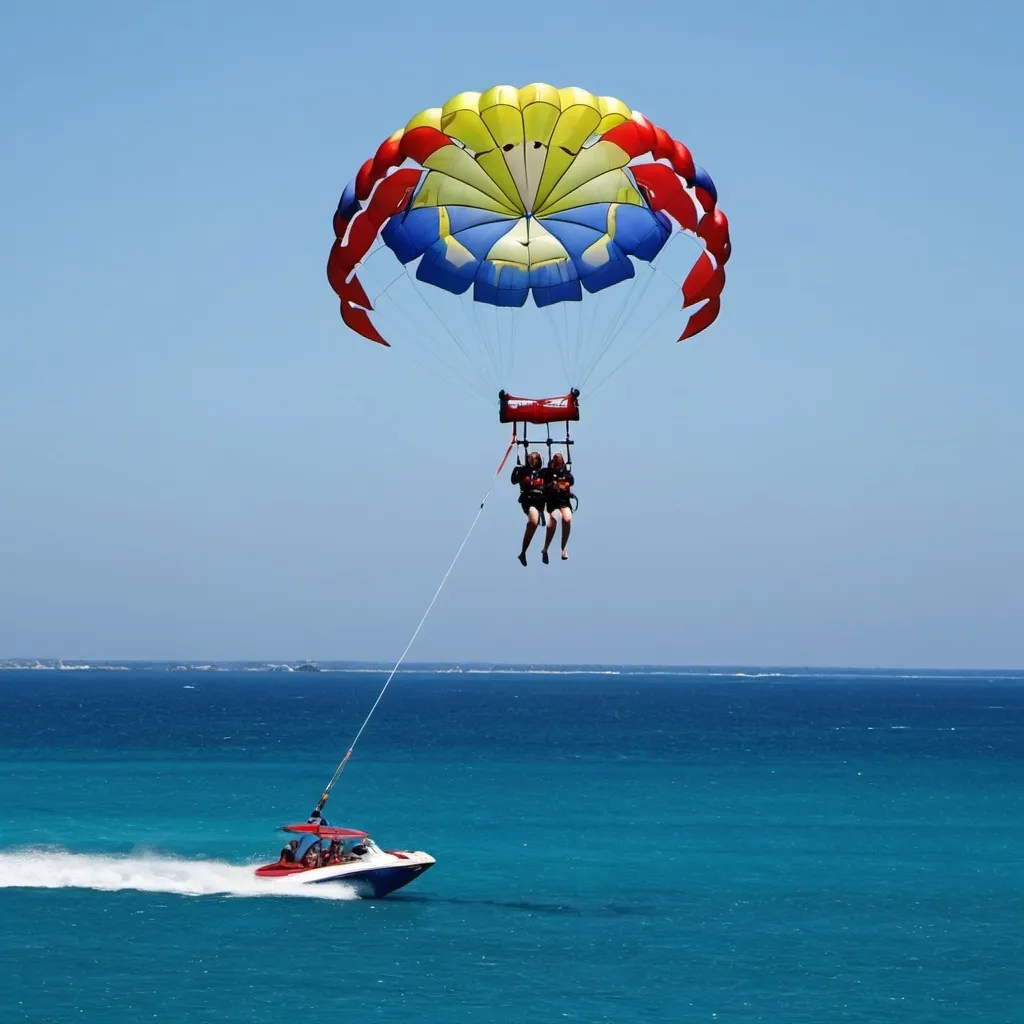 Prompt: Parasailing