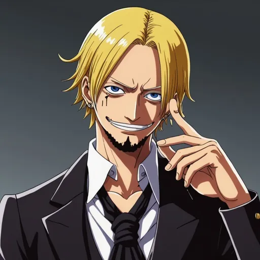 Prompt: Sanji from one piece as a 1920s gangsta 