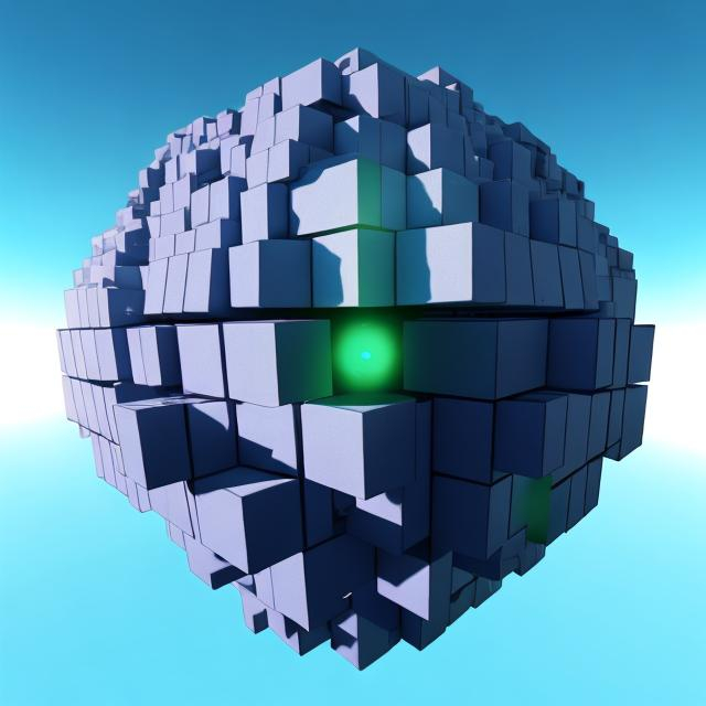 Prompt: imagine a cubesphere, a atmosphere of cubes generation