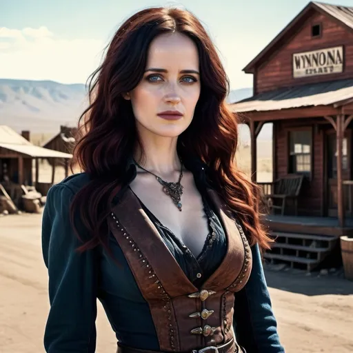 Prompt: Eva Green as Wynonna Earp.