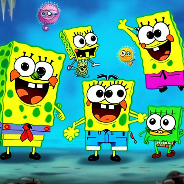 Prompt: Gang SpongeBob
