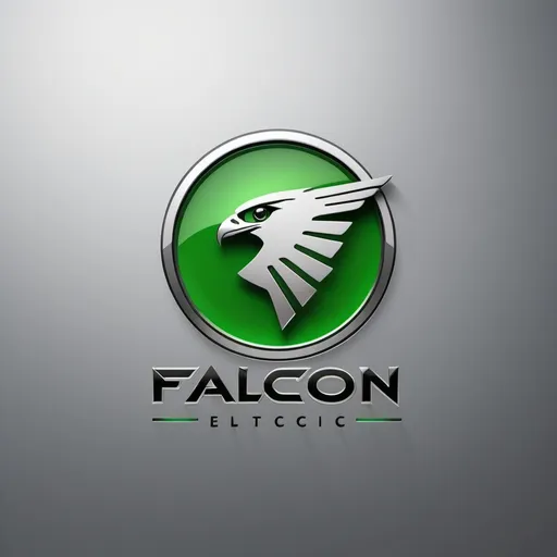 Prompt: Logo for an Electric car company with Falcon as Emblem