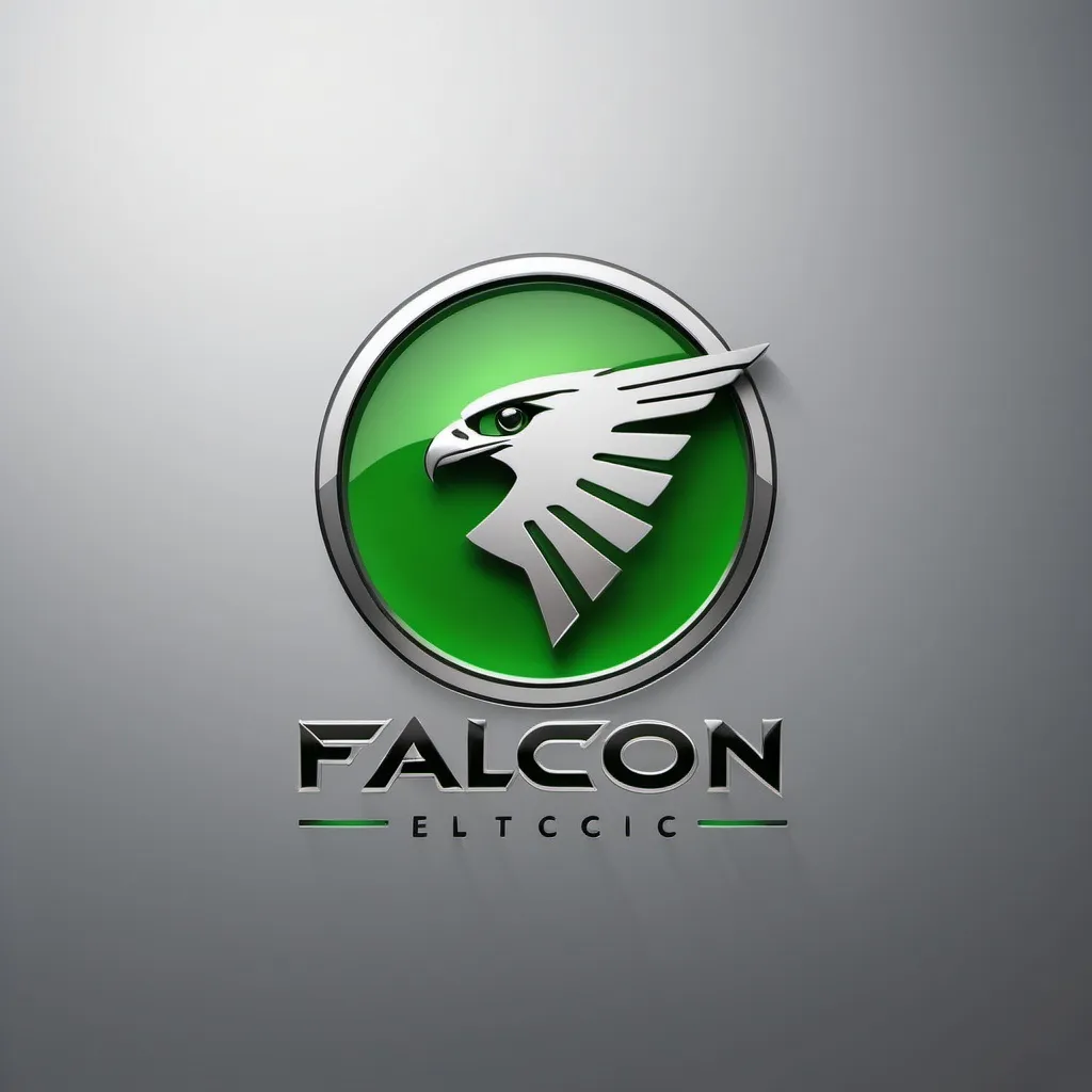 Prompt: Logo for an Electric car company with Falcon as Emblem