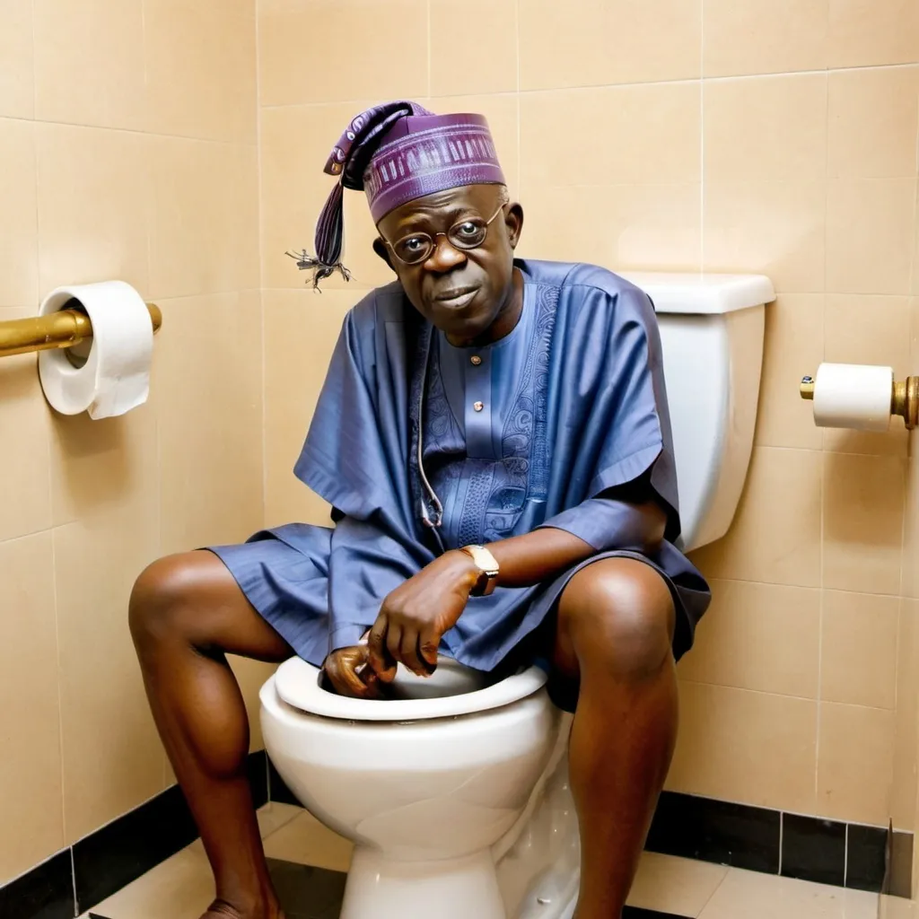 Prompt:  Tinubu in the toilet 

