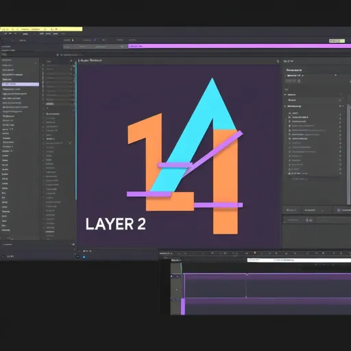 Prompt:  A chaotic After Effects project screen with layers named "Layer 1," "Layer 2," and assets scattered randomly.
