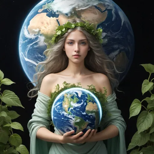 Prompt: personification of earth