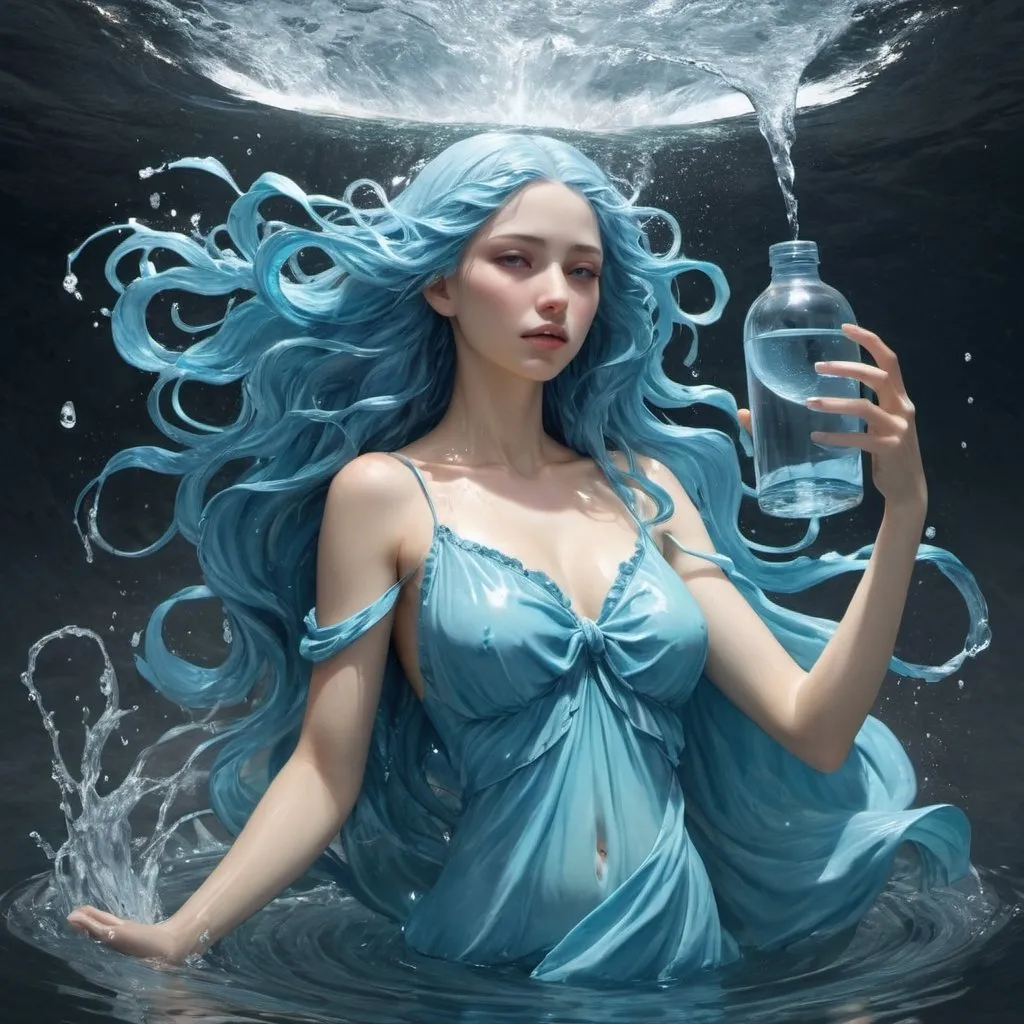 Prompt: personification of water