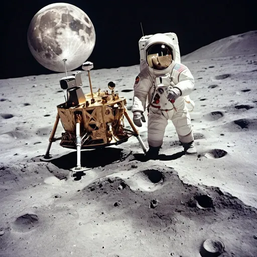 Prompt: Real moon landing