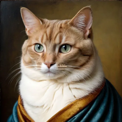 Prompt: A MONALISA CAT