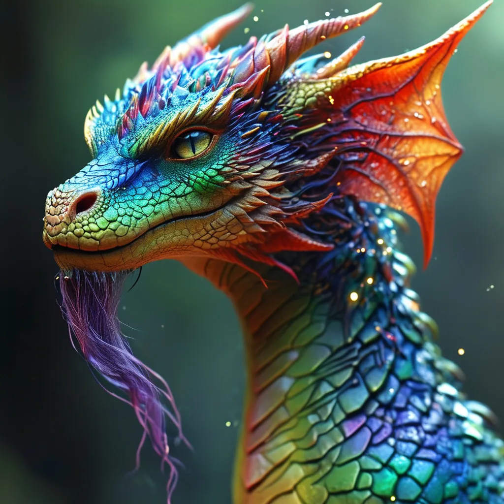 Prompt: Fantastic magical dragon, vivid colors, extremely detailed