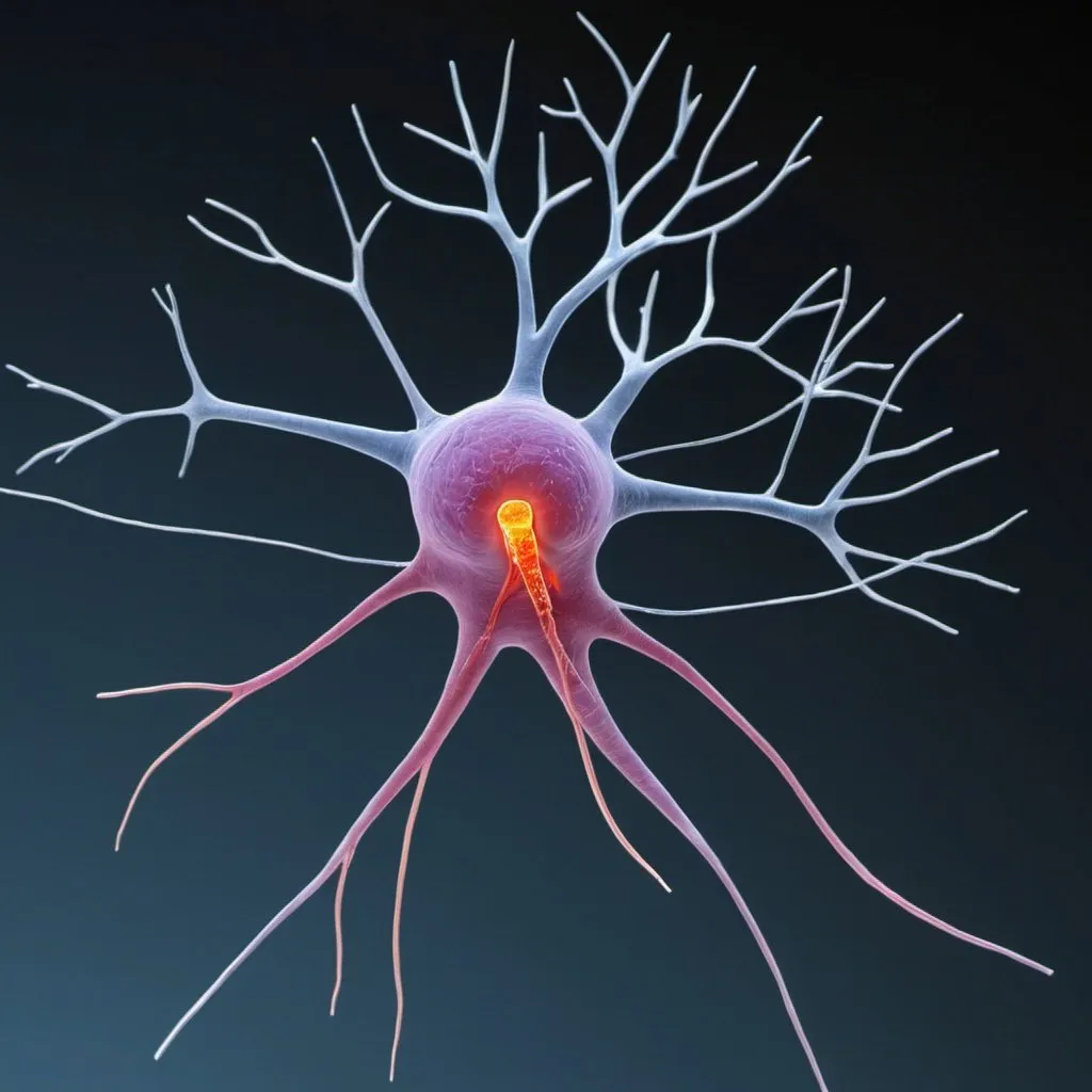 Prompt: Neuron original for physiology with part 