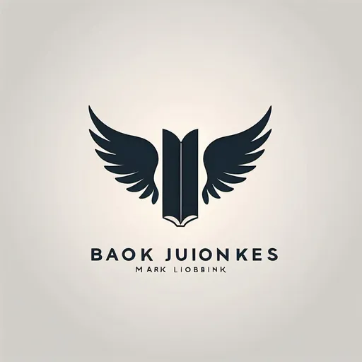 Prompt: An simple logo that have a book and some digital element. This  book should be simple and similar to a wing. 