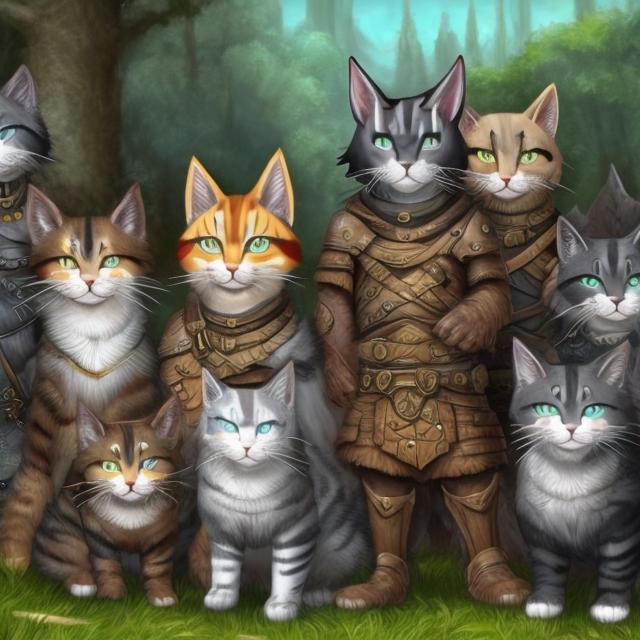 Prompt: Warrior cats