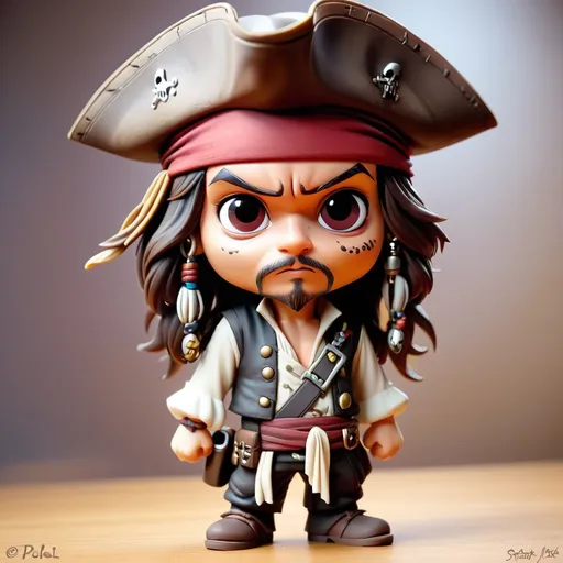 Prompt: chibi, captain jack sparrow