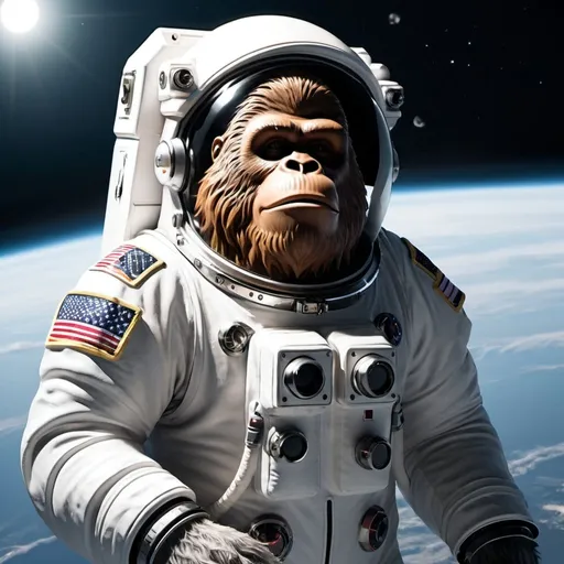 Prompt: bigfoot astronaut 