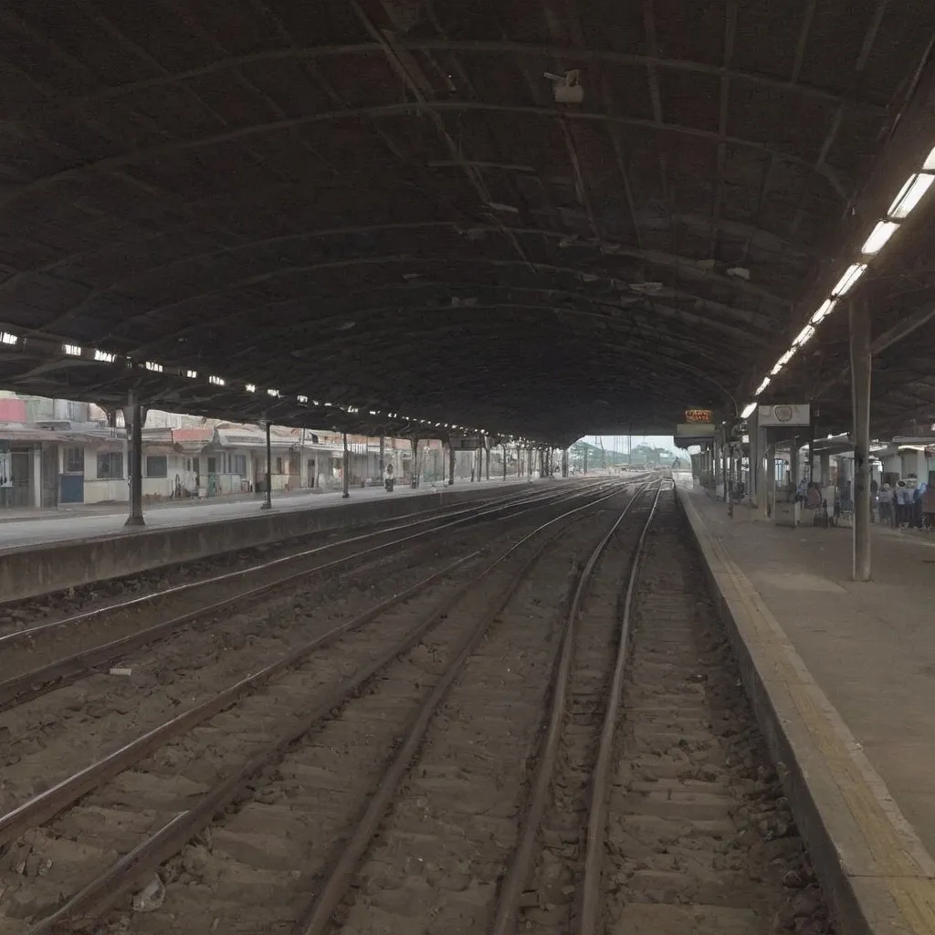 Prompt: Caloocan Station at Caloocan City along the north western main line circa July 2023