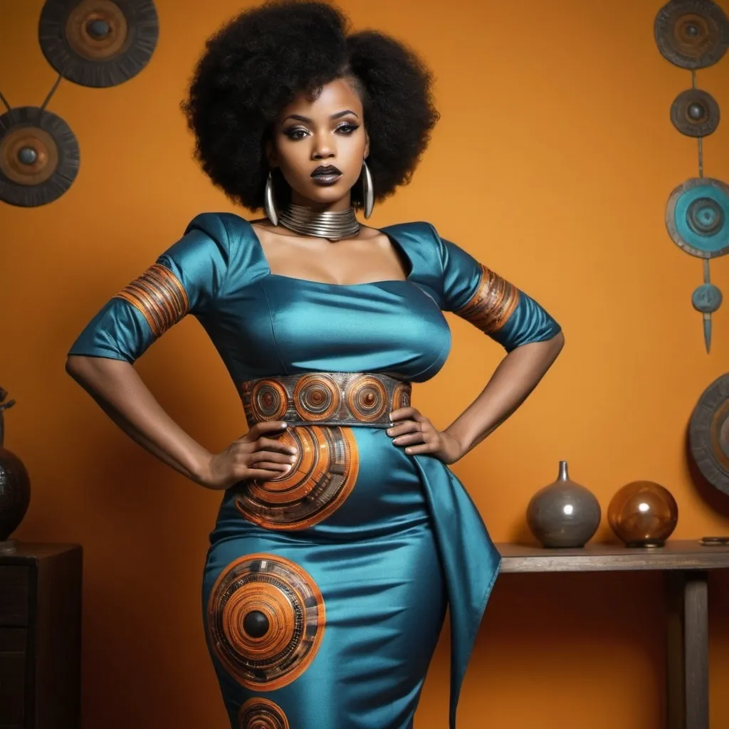 Prompt:  afrofuturism dresses