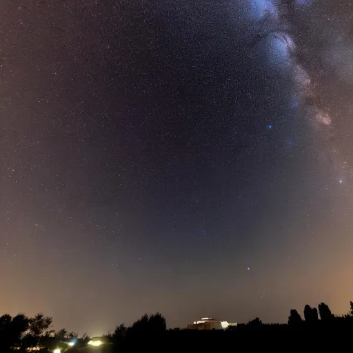 Prompt: cielo stellato notturno visto dallo spazio