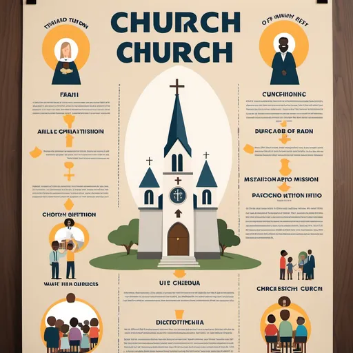 Prompt: poster showing the primary mission of church