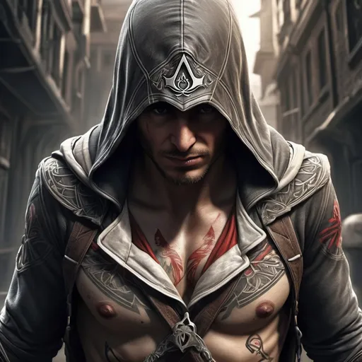 Prompt: Assassin's Creed games logos tattoos