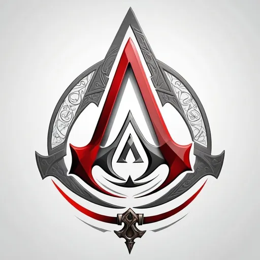 Prompt: All Assassin's Creed logos combined in one logo for a tattoo