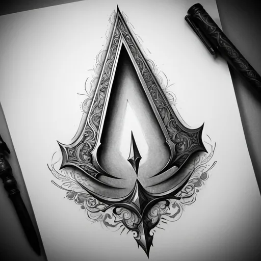 Prompt: Assassin's Creed tattoo