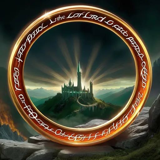 Prompt: The lord of the rings logo