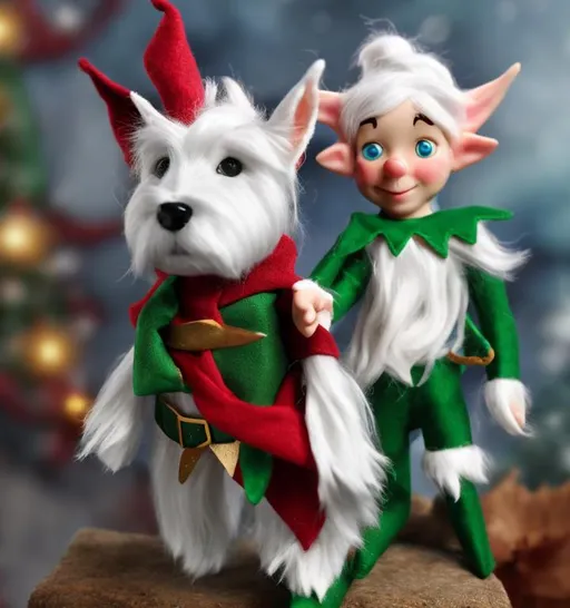 Prompt: westie as an elf