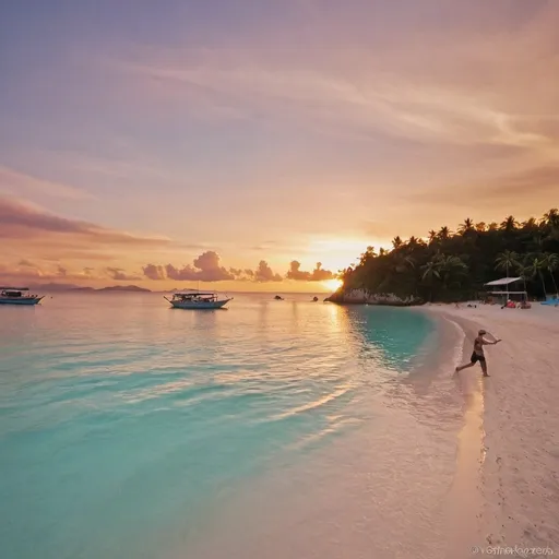 Prompt: Philippines Boracay, sunset



