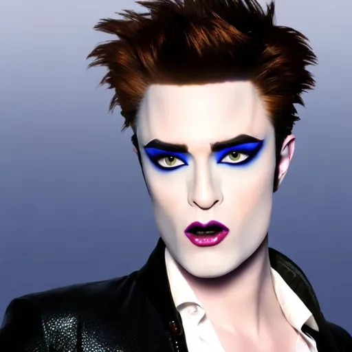 Prompt: Edward Cullen dressed up as rupaul